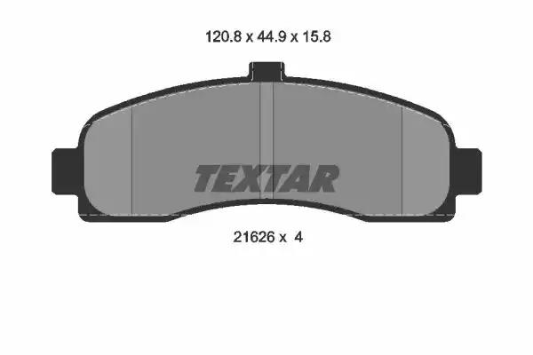 Комплект тормозных колодок дисковый тормоз 2162601 TEXTAR