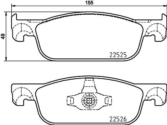 2252501 textar гальмівні колодки до дисків 2252501 TEXTAR