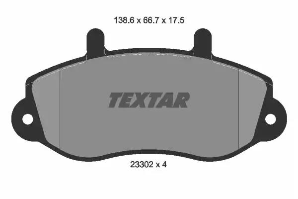 Комплект гальмівних колодок дискове гальмо 2330201 TEXTAR