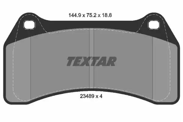 Комплект тормозных колодок дисковый тормоз 2348901 TEXTAR