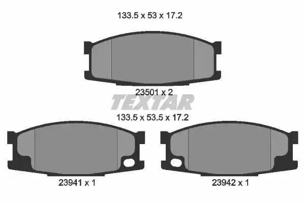 Комплект тормозных колодок дисковый тормоз 2350101 TEXTAR