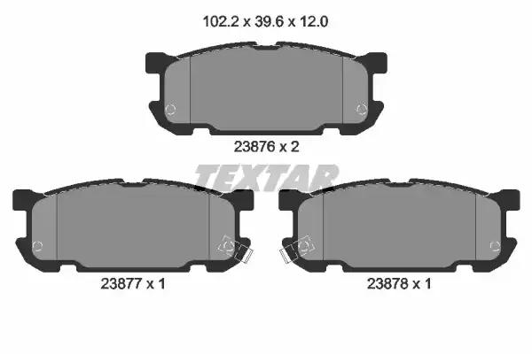 Комплект тормозных колодок дисковый тормоз 2387601 TEXTAR