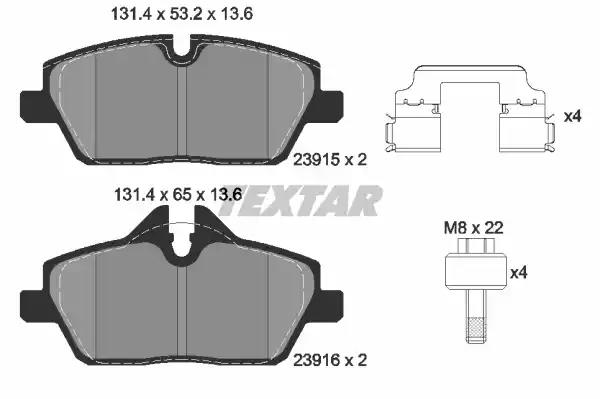 2391508 textar гальмівні колодки до дисків 2391508 TEXTAR