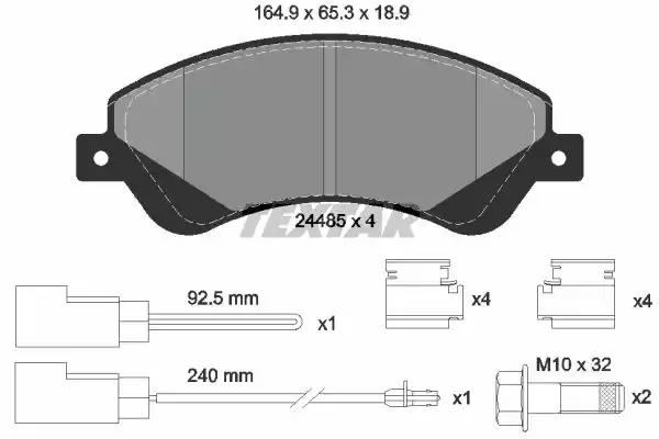 2448501 textar гальмівні колодки до дисків 2448501 TEXTAR