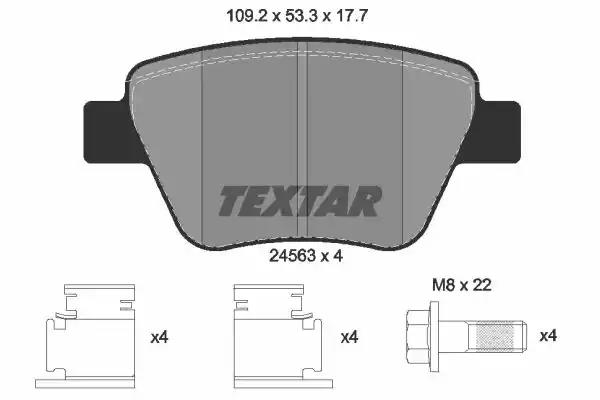2456301 textar гальмівні колодки до дисків 2456301 TEXTAR