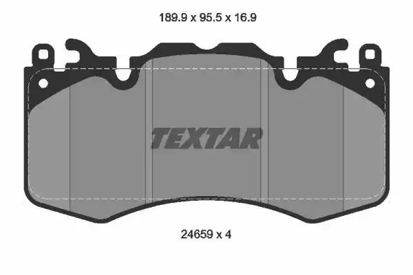 Комплект гальмівних колодок 2465901 TEXTAR