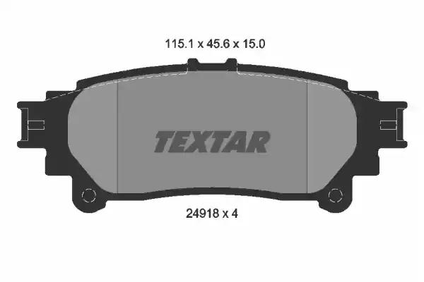 2491801 textar гальмівні колодки до дисків 2491801 TEXTAR