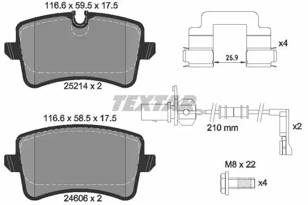 Гальмівні колодки дискові 2521403 TEXTAR