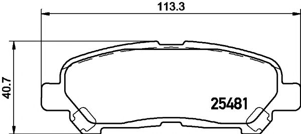 Комплект гальмівних колодок задн  toyota highlander highlander / kluger... 2548101 TEXTAR