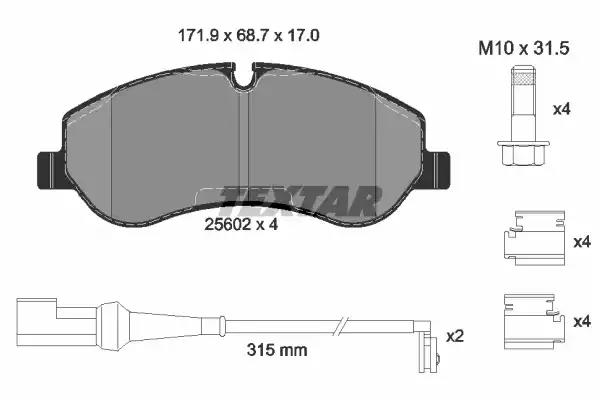 Гальмівні колодки дискові 2560201 TEXTAR