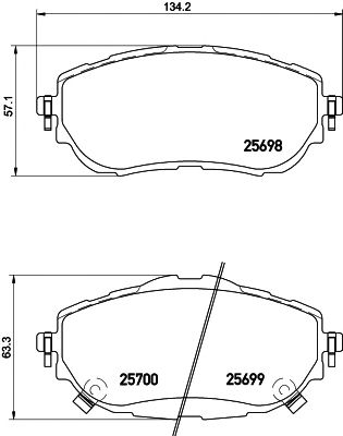 2569801 textar гальмівні колодки до дисків 2569801 TEXTAR