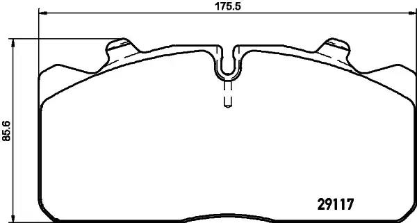 Комплект гальмівних накладок, дискове гальмо 2911701 TEXTAR