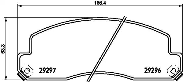 Комплект гальмівних накладок, дискове гальмо 2929601 TEXTAR