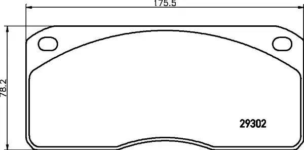 Комплект гальмівних накладок, дискове гальмо 2930201 TEXTAR