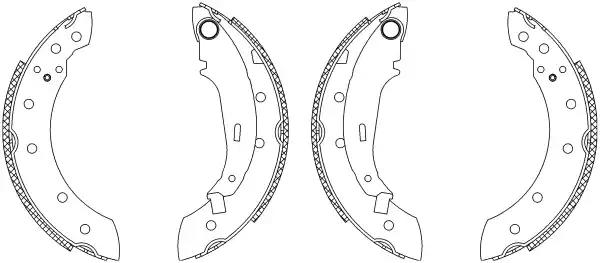 Комплект гальмівних колодок 83048007 TEXTAR