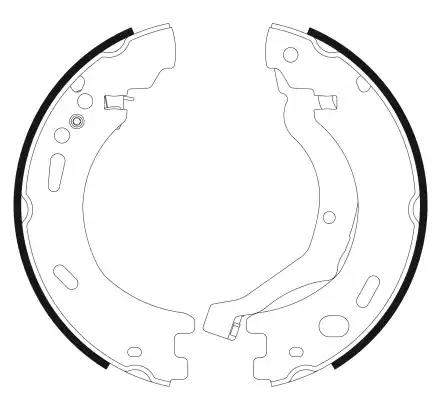 Комплект гальмівних колодок, стоянкове гальмо 91070900 TEXTAR