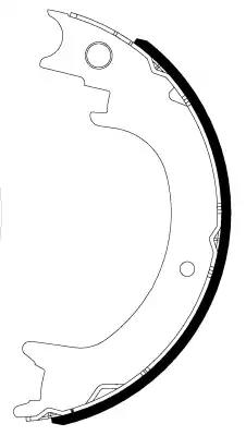 Комплект гальмівних колодок, стоянкове гальмо 91083800 TEXTAR