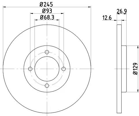 Гальмівний диск 92008200 TEXTAR