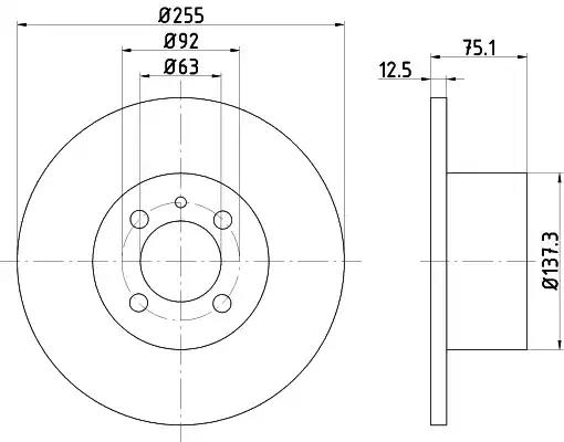 Гальмівний диск 92011600 TEXTAR