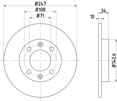 Гальмівний диск 92048200 TEXTAR