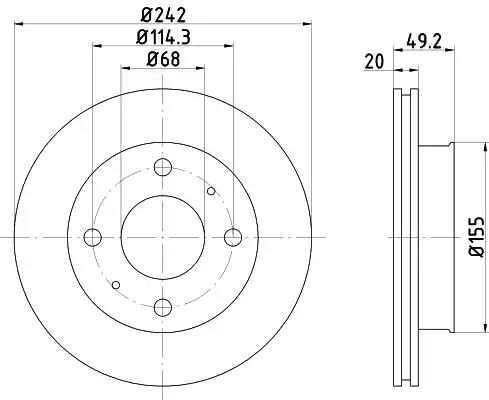 Гальмівний диск 92056200 TEXTAR