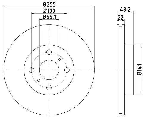 Тормозной диск 92077203 TEXTAR