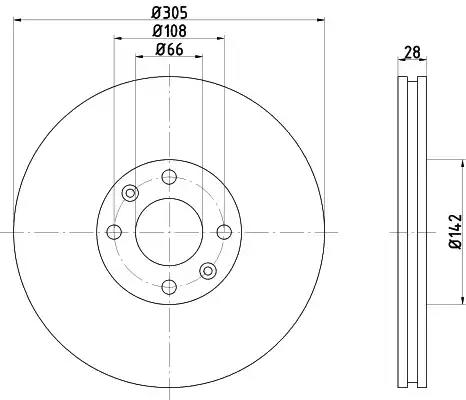 Тормозной диск 92097103 TEXTAR