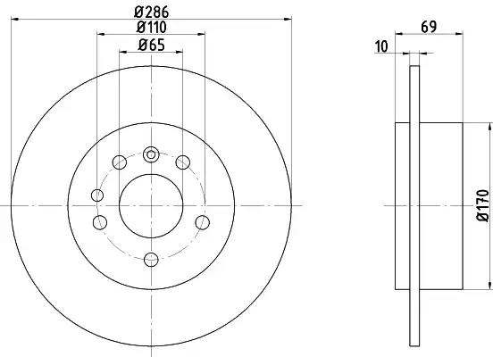 Тормозной диск 92100200 TEXTAR