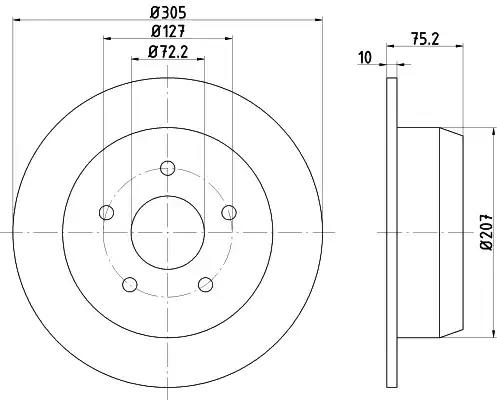 Тормозной диск 92113700 TEXTAR