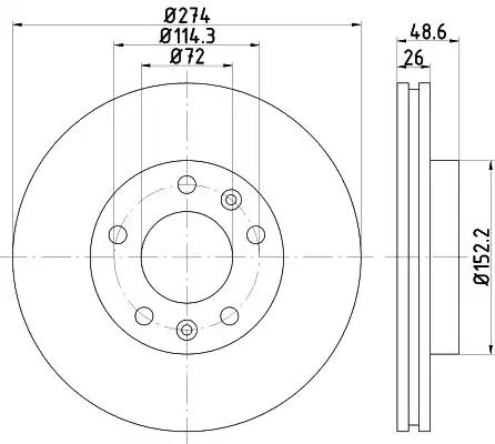 Тормозной диск 92146900 TEXTAR