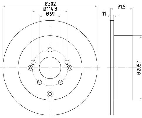 Гальмівний диск 92166103 TEXTAR