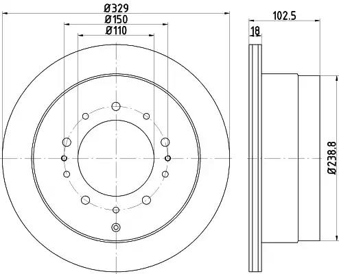 Тормозной диск 92172803 TEXTAR