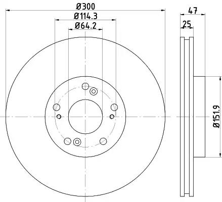 Tarcza ham przod 300x25 v 92186503 TEXTAR