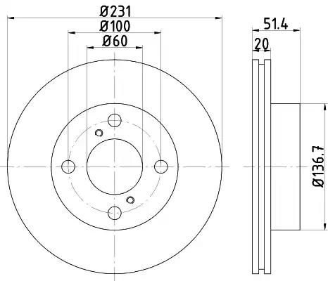 Тормозной диск 92204100 TEXTAR