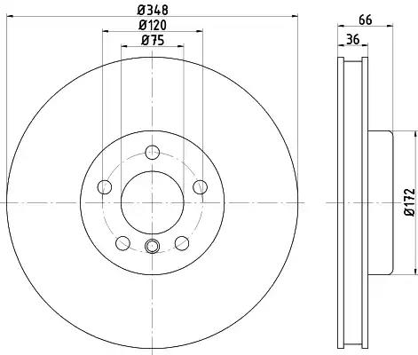 Гальмівний диск 92253703 TEXTAR