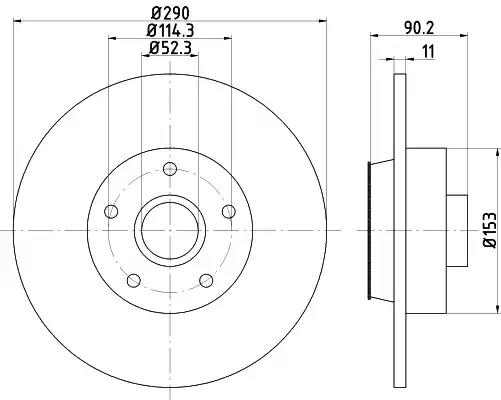 Гальмівний диск 92254103 TEXTAR