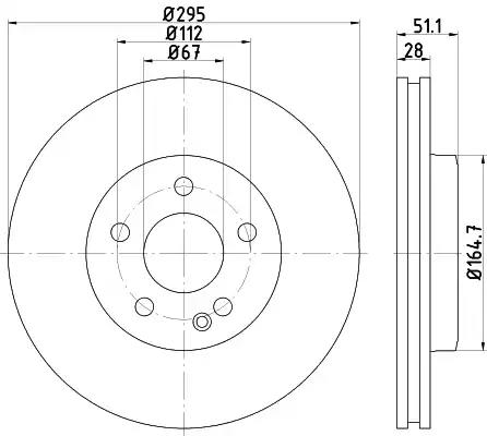 Aдиск гальмівний mercedes a w176/c w205/gla x156 f d=298mm 12 92254803 TEXTAR