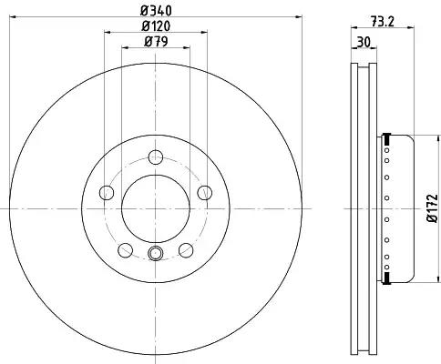 Гальмівний диск 92264925 TEXTAR