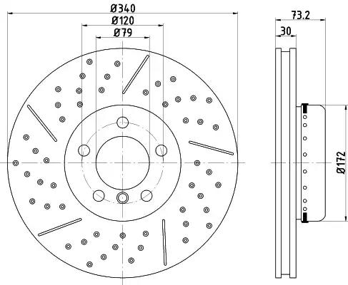 Тормозной диск 92265025 TEXTAR