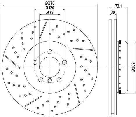 Гальмівний диск 92265425 TEXTAR