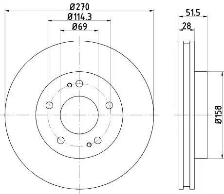 Гальмівний диск 92270803 TEXTAR