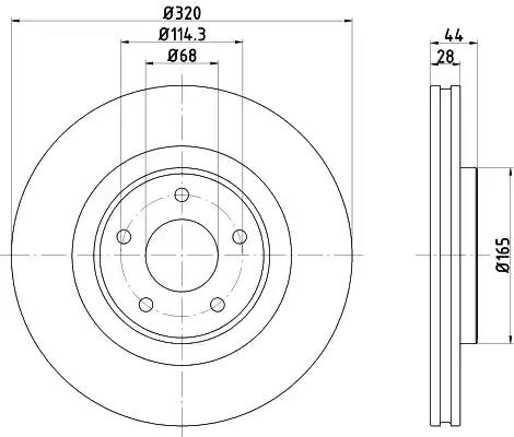 Tarcza ham przod 320x28 v 92283503 TEXTAR
