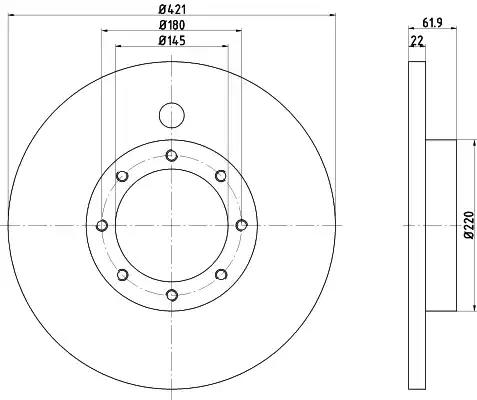 Гальмівний диск 93028800 TEXTAR