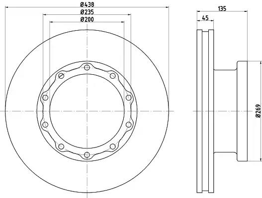 Гальмівний диск 93071800 TEXTAR