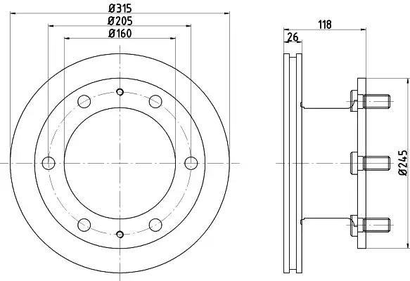 Гальмівний диск 93084600 TEXTAR