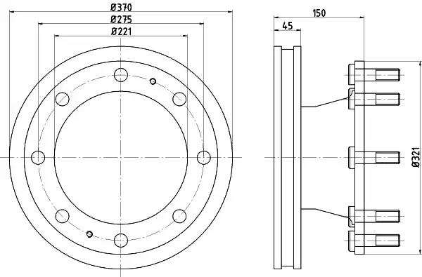 Гальмівний диск 93085000 TEXTAR