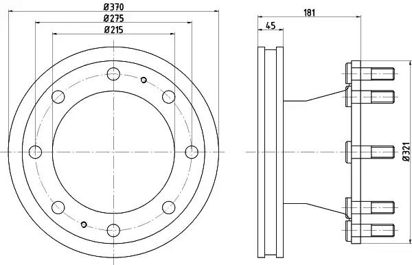 Гальмівний диск 93085100 TEXTAR