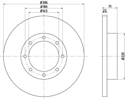 Гальмівний диск 93085600 TEXTAR