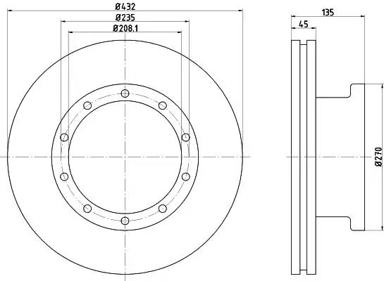 Гальмівний диск 93087000 TEXTAR