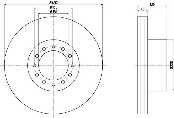 Гальмівний диск 93087200 TEXTAR